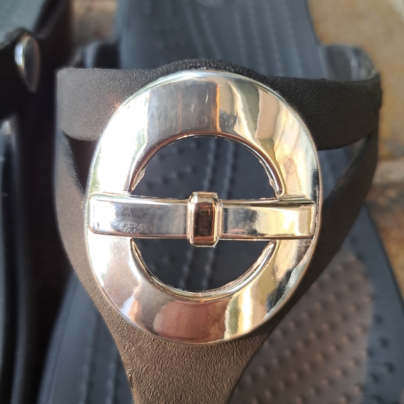 Crocs Black and Silver Sandals - Picture 2 of 5